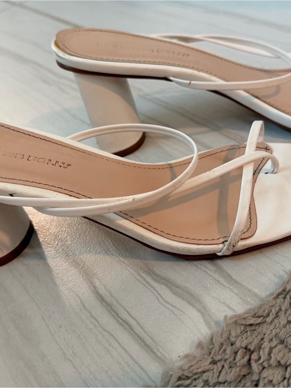 Princess Polly White Strappy Block Heel Sandals